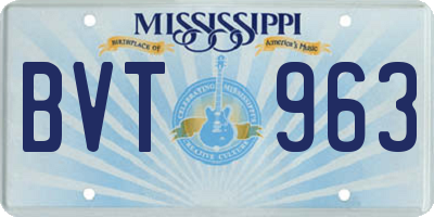 MS license plate BVT963