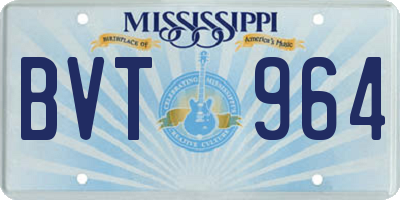 MS license plate BVT964