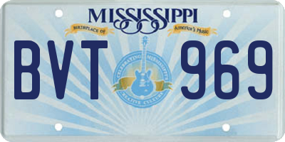 MS license plate BVT969