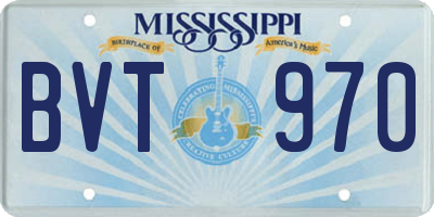 MS license plate BVT970