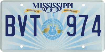 MS license plate BVT974