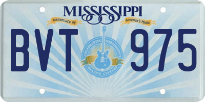 MS license plate BVT975