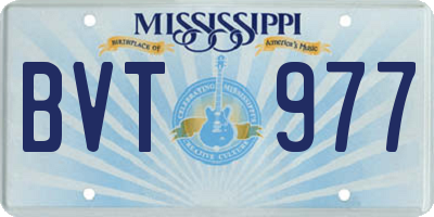 MS license plate BVT977