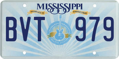 MS license plate BVT979