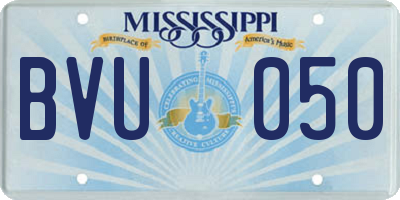 MS license plate BVU050