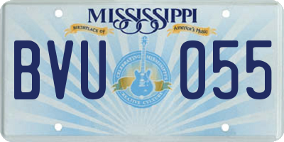 MS license plate BVU055