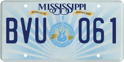 MS license plate BVU061