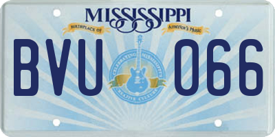 MS license plate BVU066