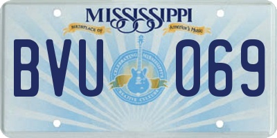 MS license plate BVU069