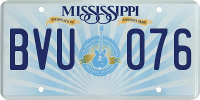 MS license plate BVU076