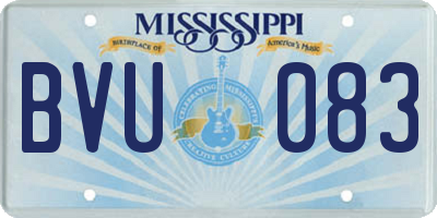 MS license plate BVU083