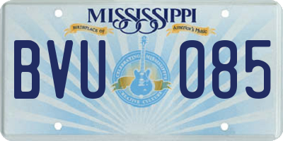 MS license plate BVU085
