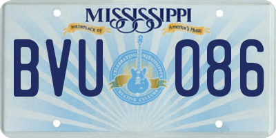 MS license plate BVU086