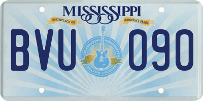 MS license plate BVU090