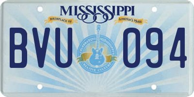 MS license plate BVU094