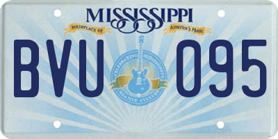 MS license plate BVU095