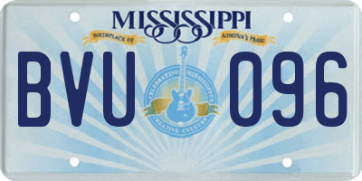 MS license plate BVU096