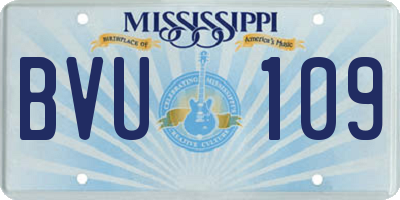 MS license plate BVU109