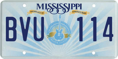 MS license plate BVU114