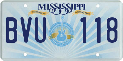 MS license plate BVU118