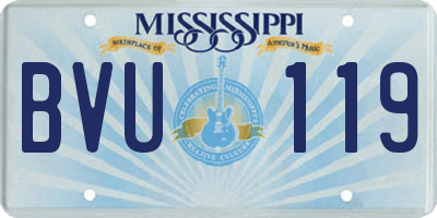 MS license plate BVU119