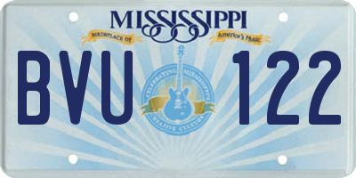 MS license plate BVU122