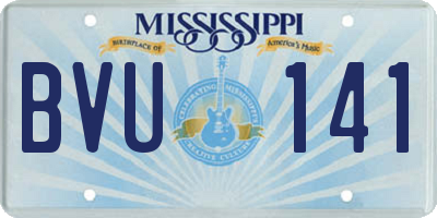 MS license plate BVU141