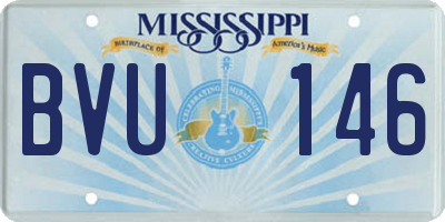 MS license plate BVU146