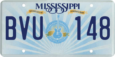 MS license plate BVU148