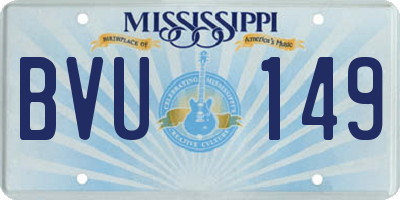 MS license plate BVU149