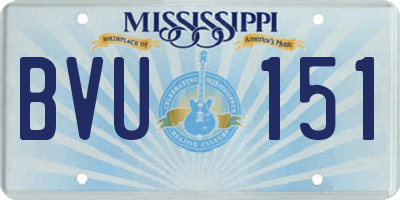 MS license plate BVU151