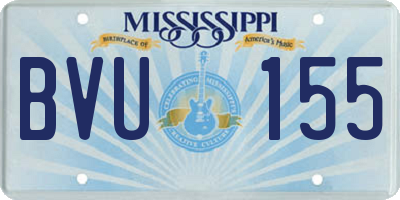 MS license plate BVU155