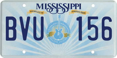 MS license plate BVU156