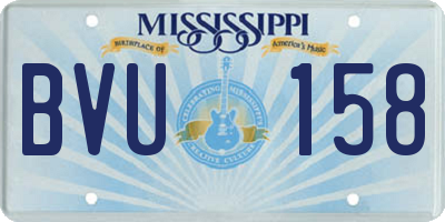 MS license plate BVU158