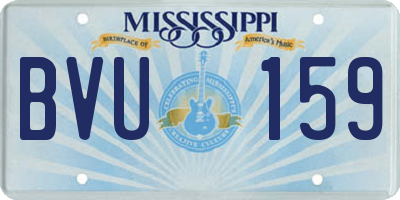 MS license plate BVU159