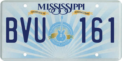 MS license plate BVU161