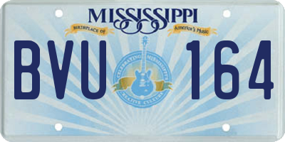 MS license plate BVU164