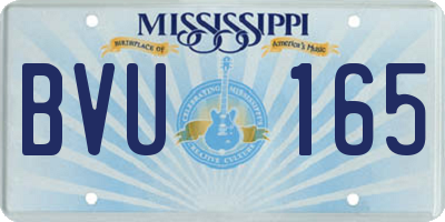 MS license plate BVU165