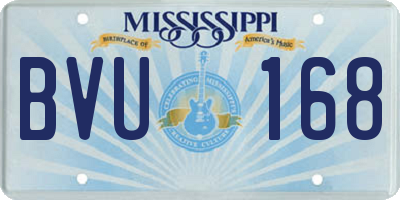 MS license plate BVU168