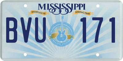 MS license plate BVU171