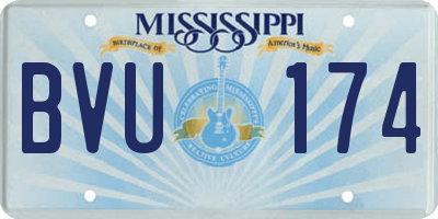 MS license plate BVU174