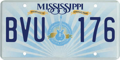 MS license plate BVU176