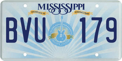 MS license plate BVU179