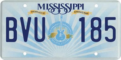 MS license plate BVU185