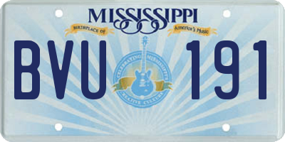 MS license plate BVU191