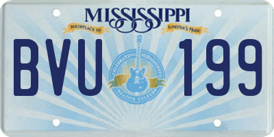 MS license plate BVU199