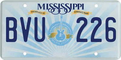 MS license plate BVU226