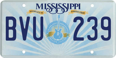 MS license plate BVU239