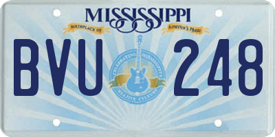 MS license plate BVU248