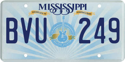 MS license plate BVU249